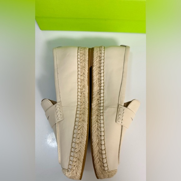 NWB Sam Edelman Kai espadrille cream off white flat leather loafer size 8 1/2 - Picture 7 of 8